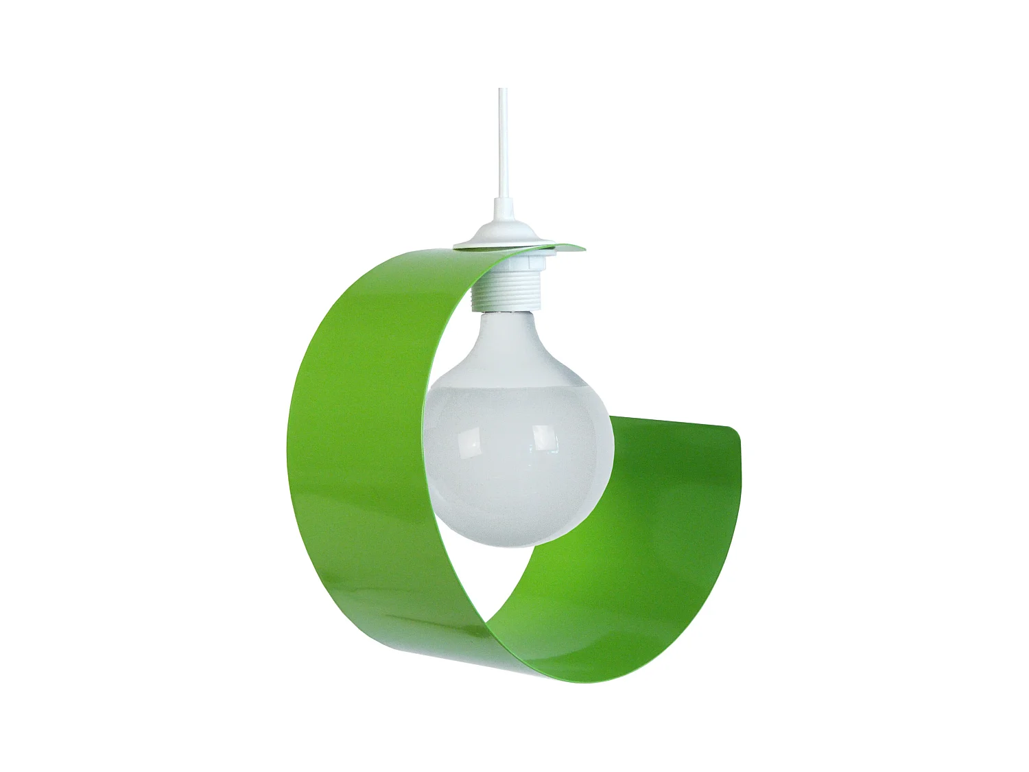 Suspensão TOSEL  LUNE metal meia-lua preto cinza D20 x  H85  cm