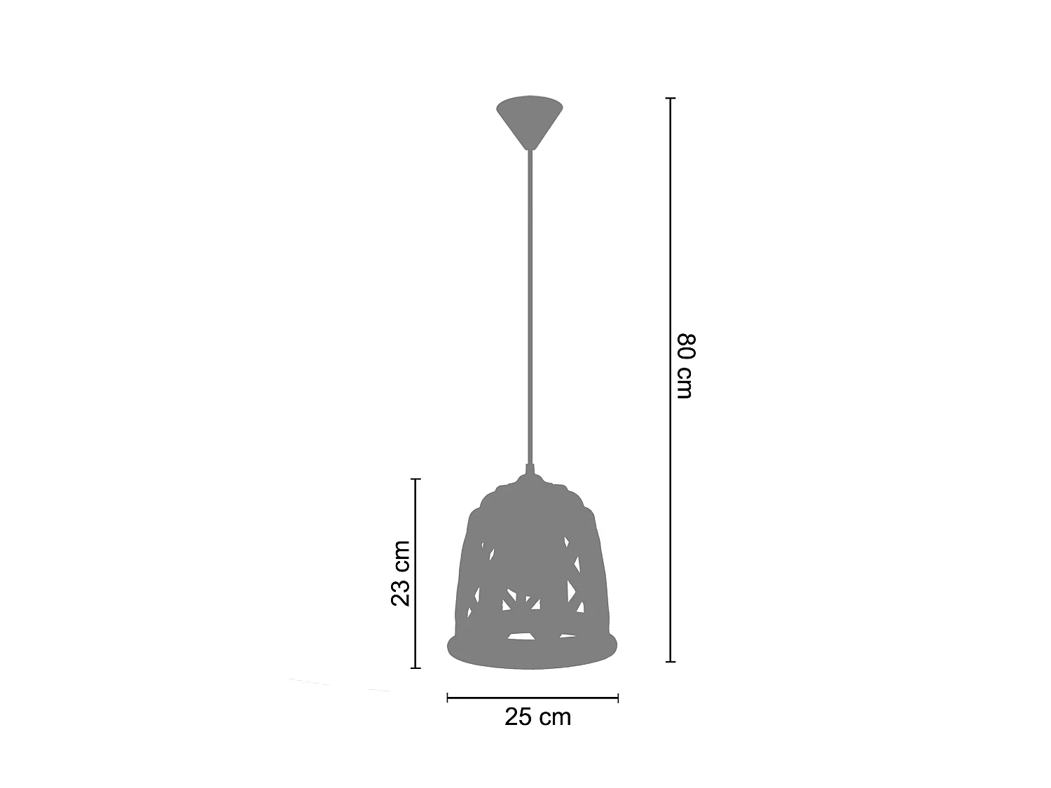 TOURAL - Suspension cloche poterie   marron