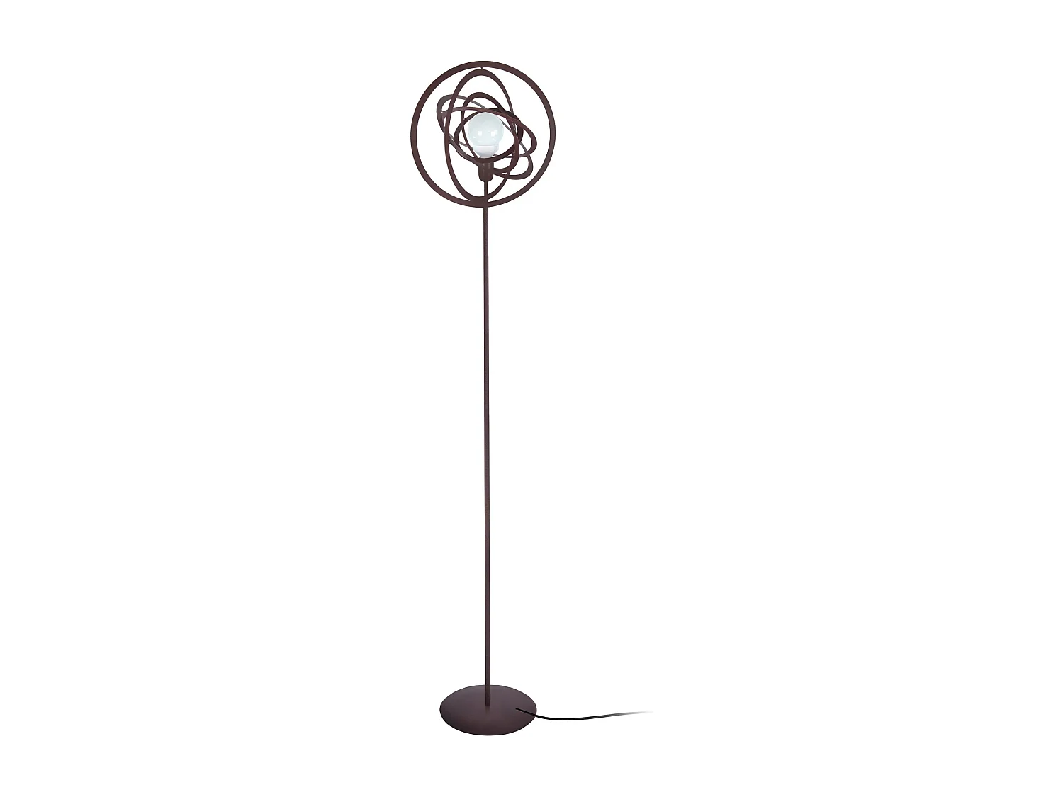 Lampadaire métal  marron 175 cm.