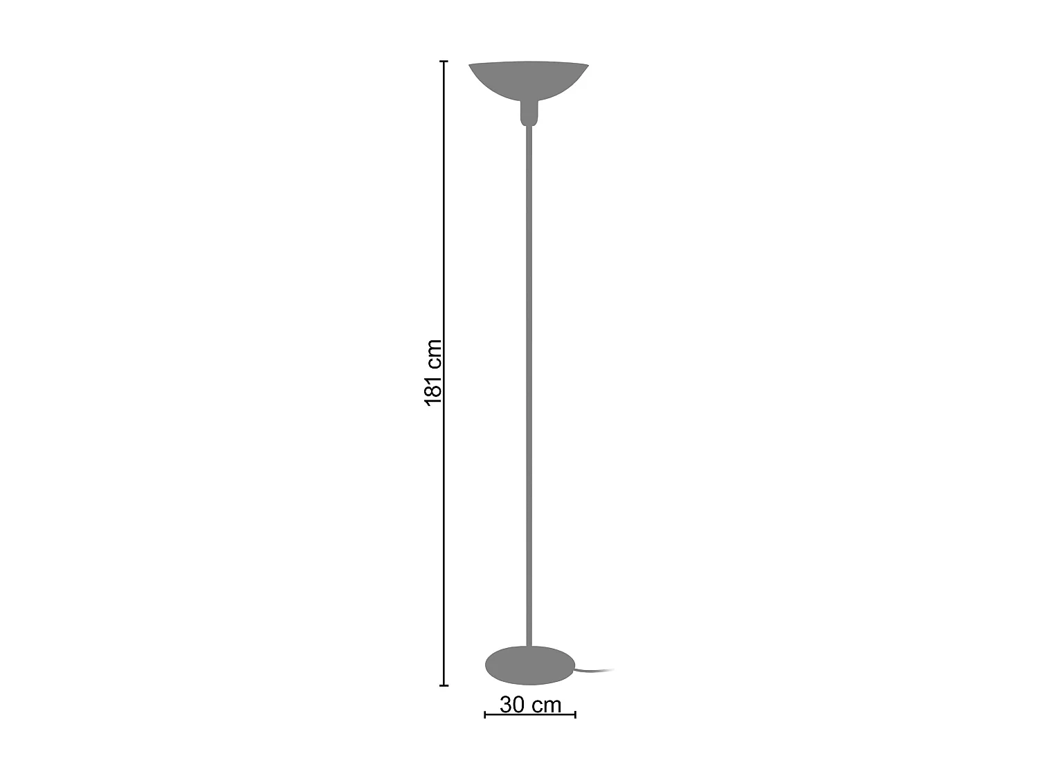 Lámpara de Pie TOSEL ,metal,AMARILLO,A165xD30xP30cm