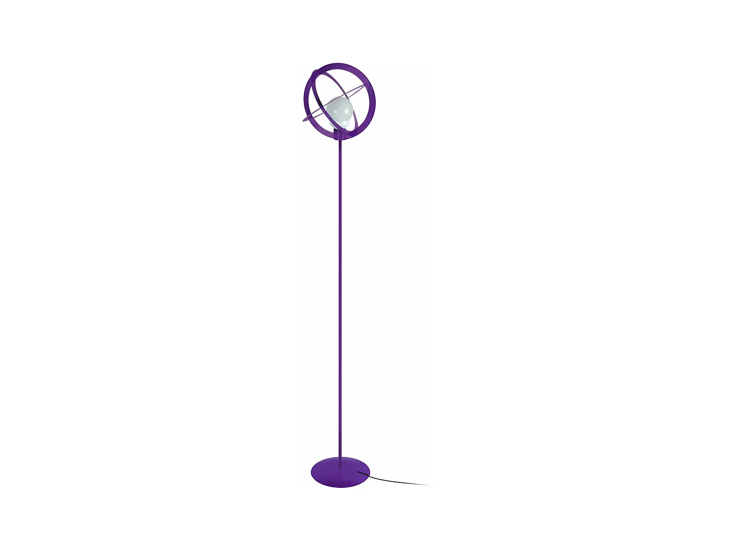 Lampadaire métal rouge  violet 165 cm.