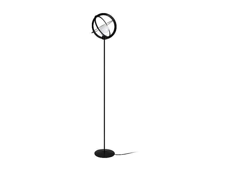 Lampadaire TOSEL ,métal,Noir ,H165xD 28xP28cm