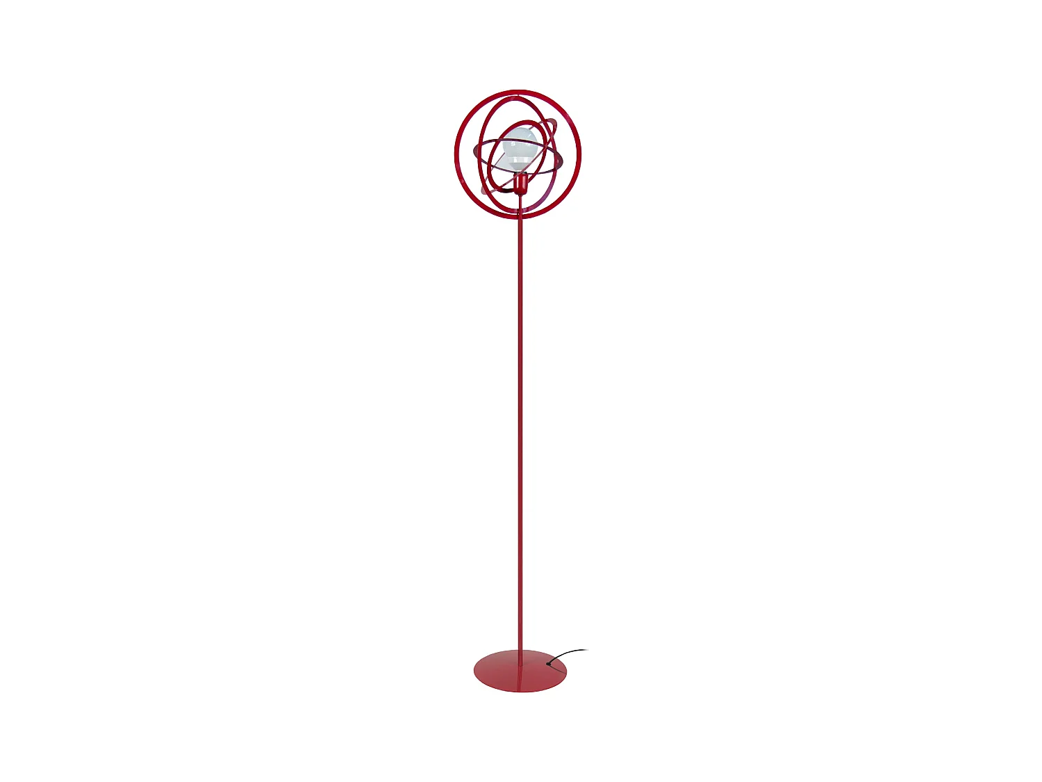 Lampadaire TOSEL ,métal,Rouge ,H 175x D40xP40cm