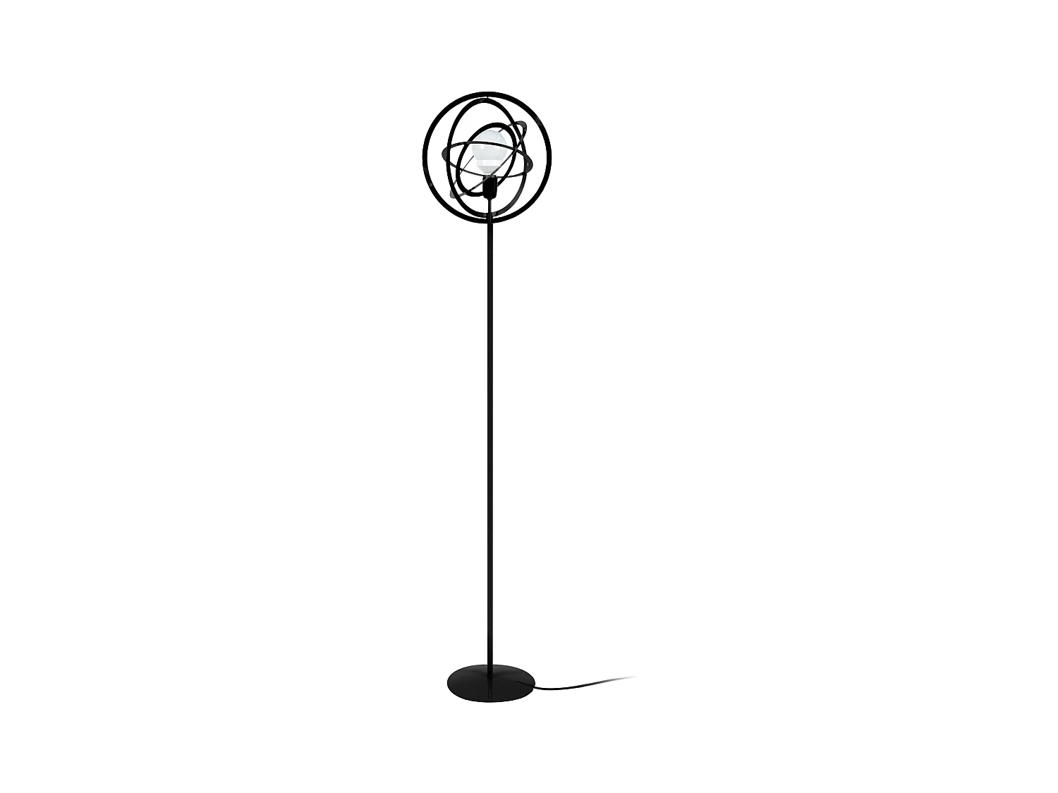 Lampadaire TOSEL ,métal,Noir ,H175xD40xP40cm