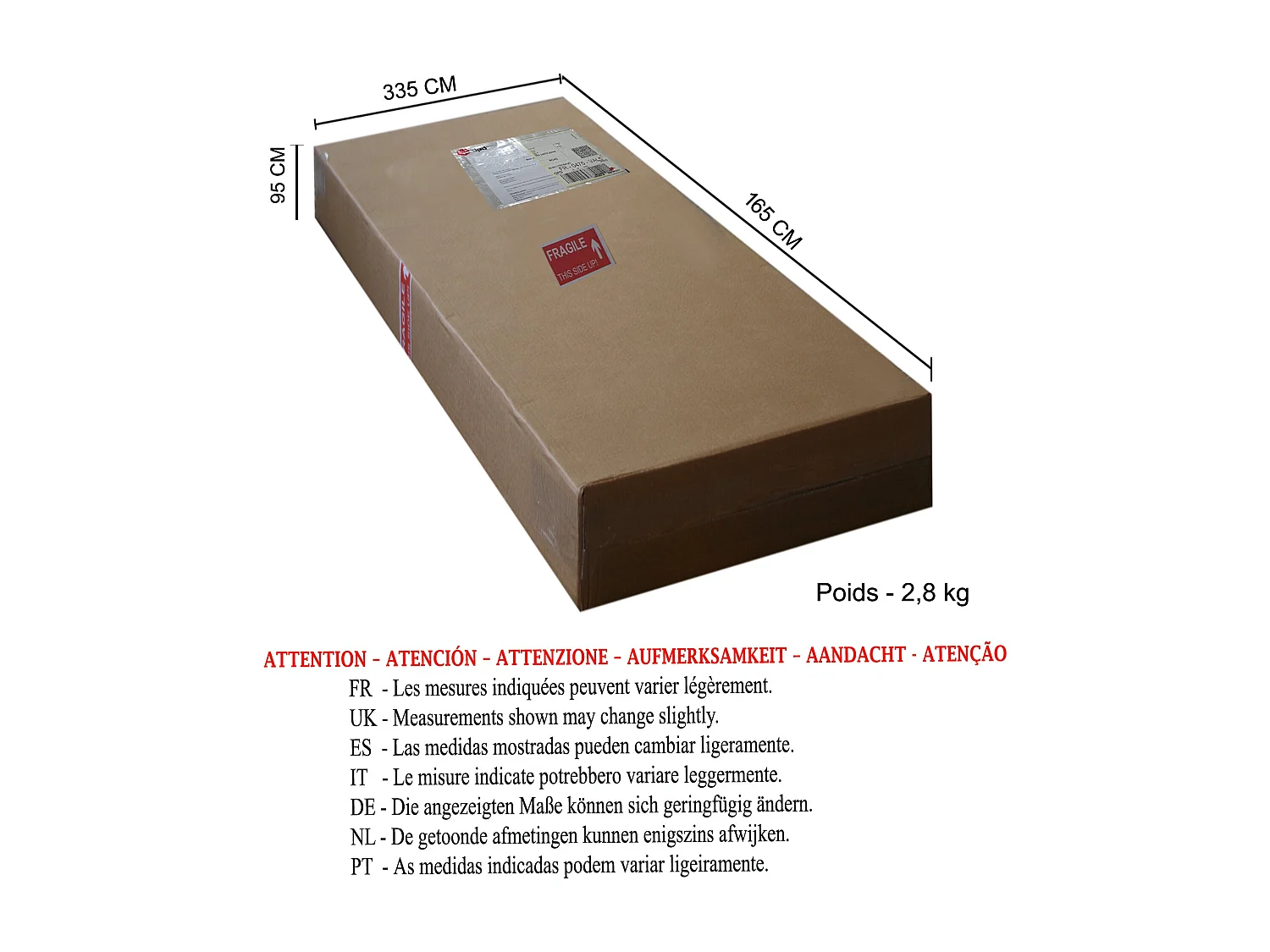 Lampadaire TOSEL ,métal,Rouge ,H 181xD 30x P 30cm