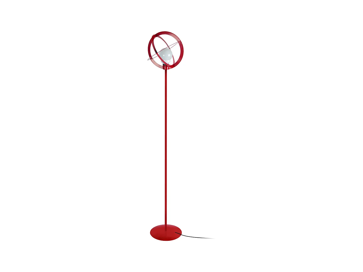 Lampadaire TOSEL ,métal,Rouge ,H 165x D28xP28cm
