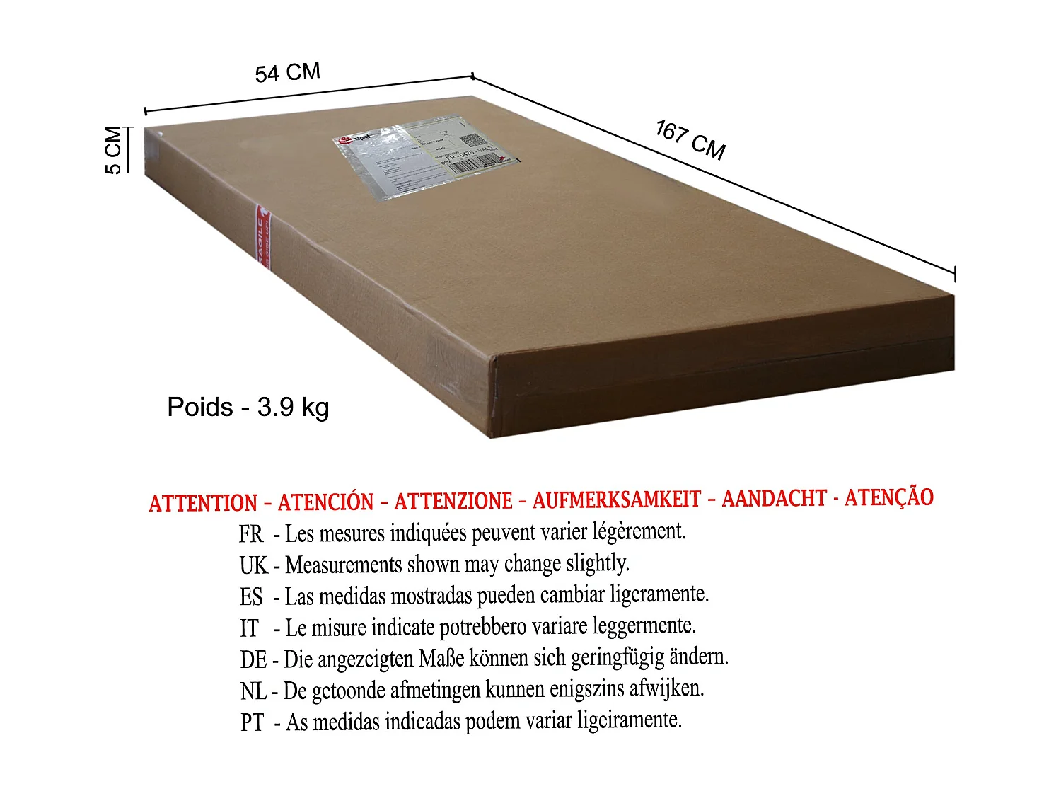 Lámpara de Pie TOSEL ,metal,Dorado ,A175xD40xP40cm