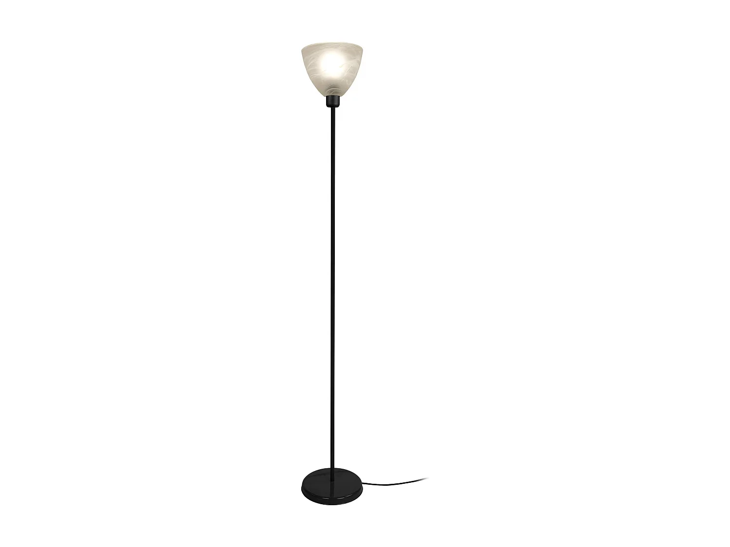 Candeeiro de Pé TOSEL NOIRON metal tripé preto D45 x  H160  cm