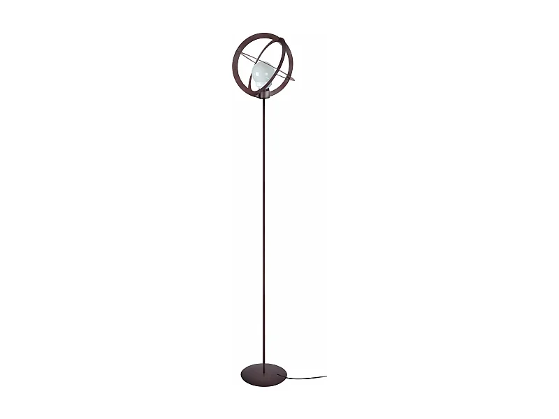 Lampadaire métal rouge  marron 165 cm.