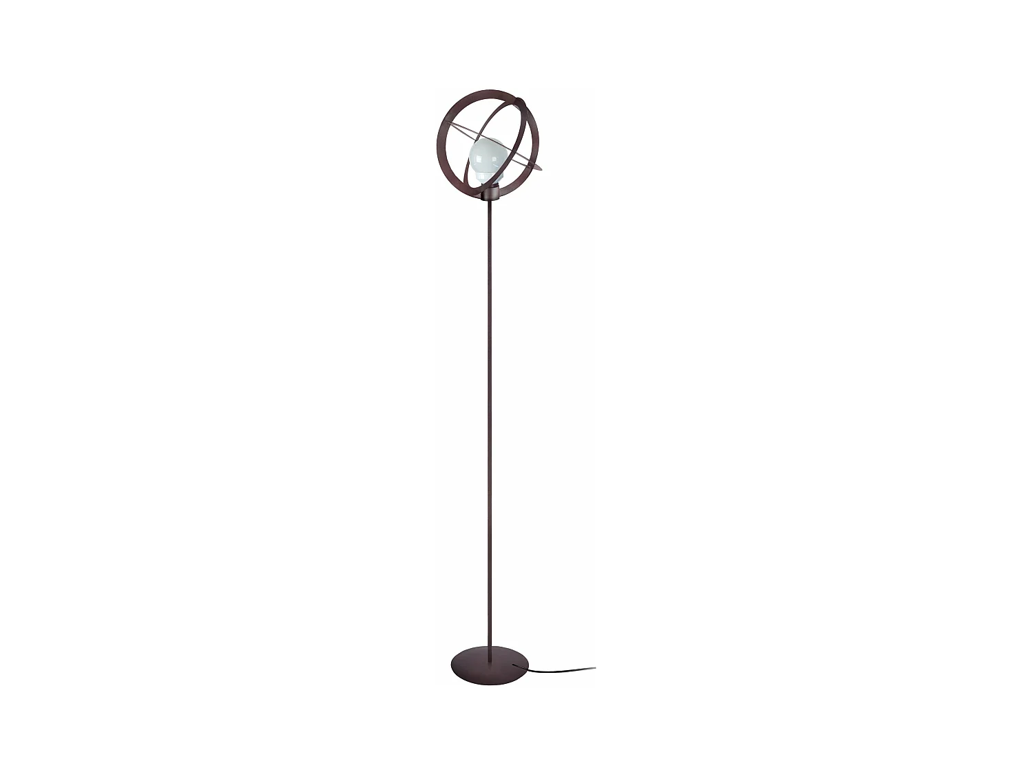 Lampadaire métal rouge  marron 165 cm.