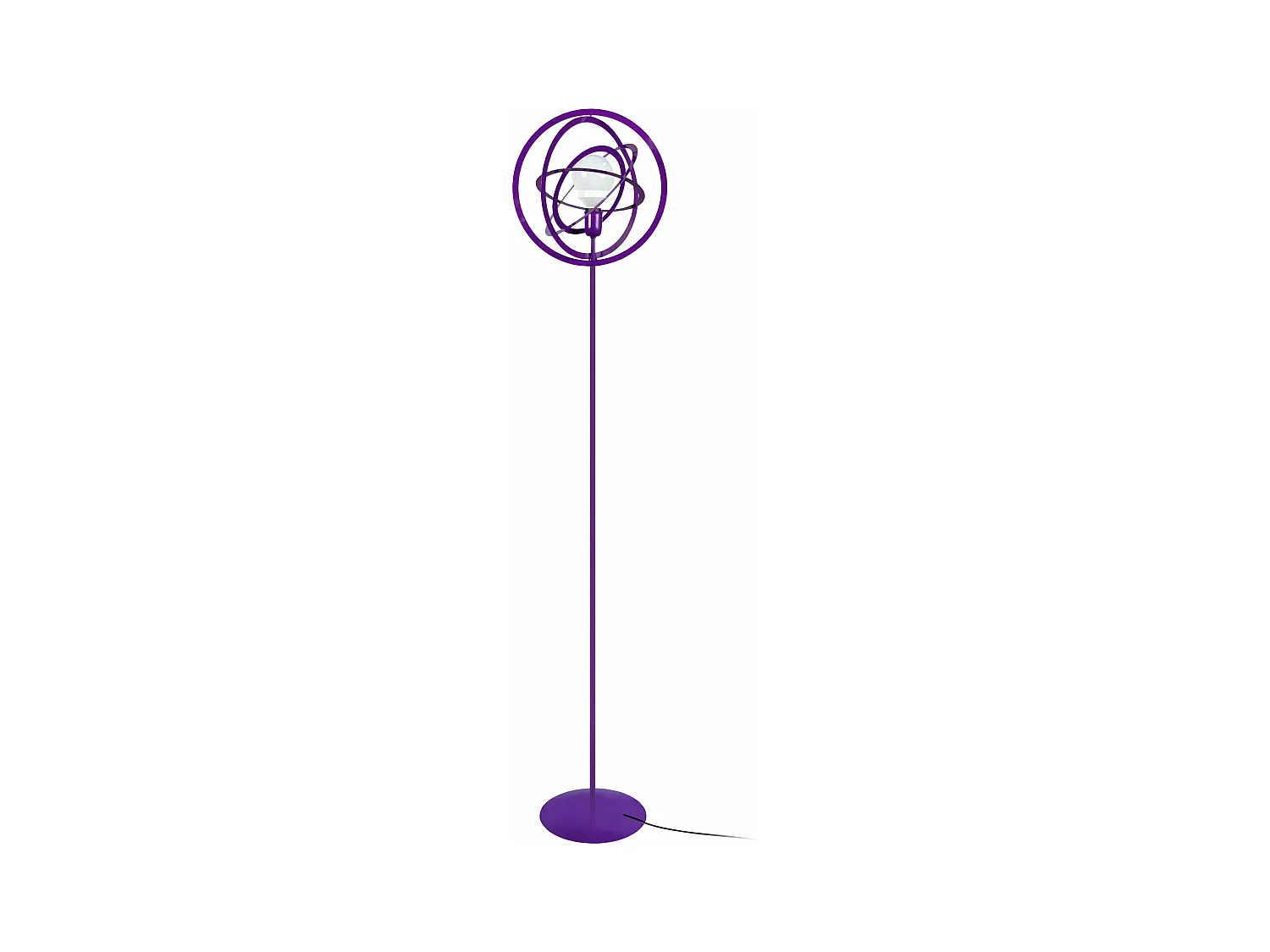 Lampadaire métal  violet 175 cm.