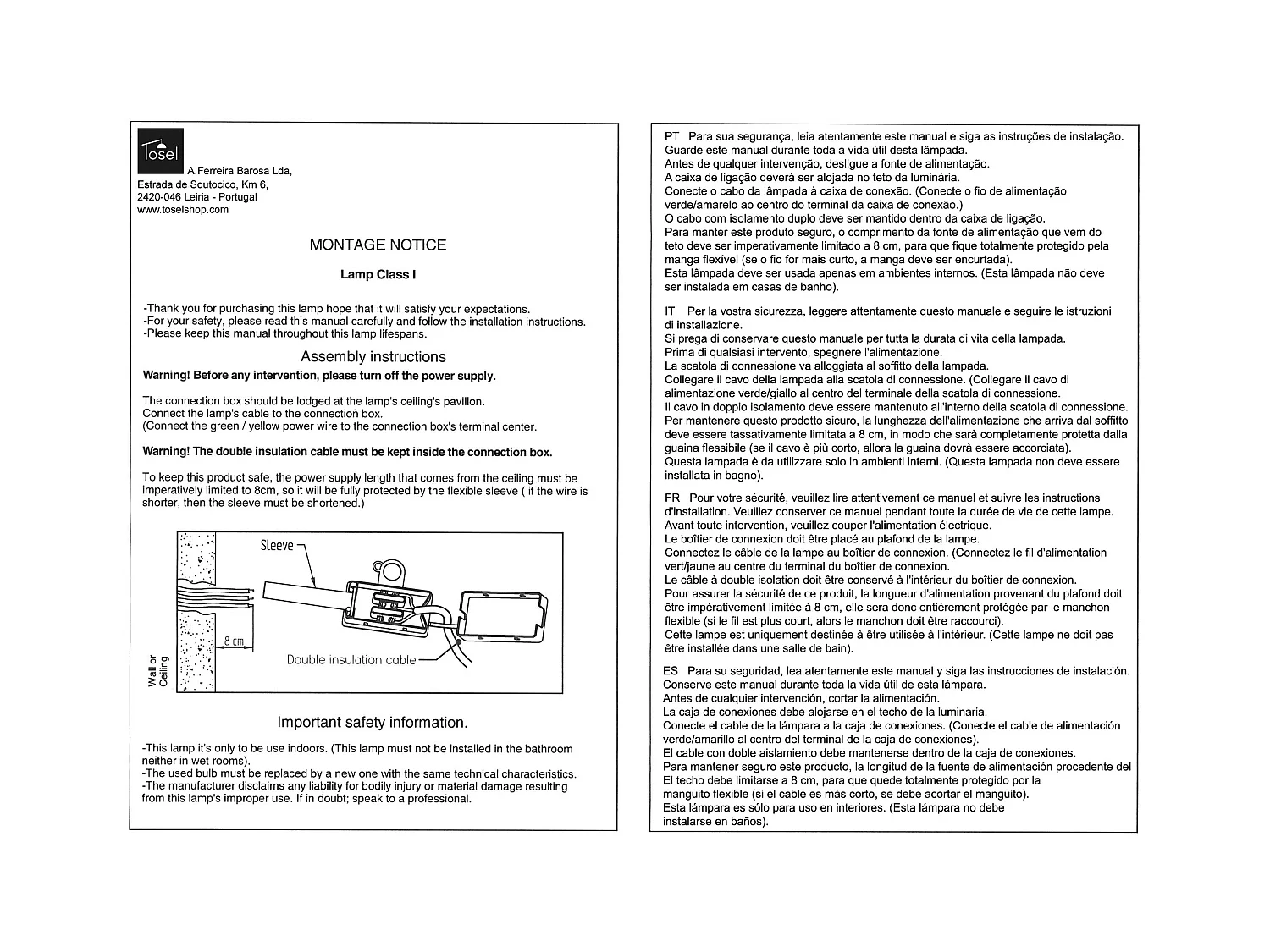 Plafón TOSEL ,metal,Blanco,A32xD30xP30cm