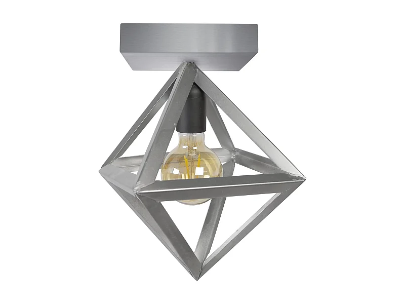 Plafonier TOSEL OCTAÈDRE B metal geométrico cinza D30 x  H32  cm