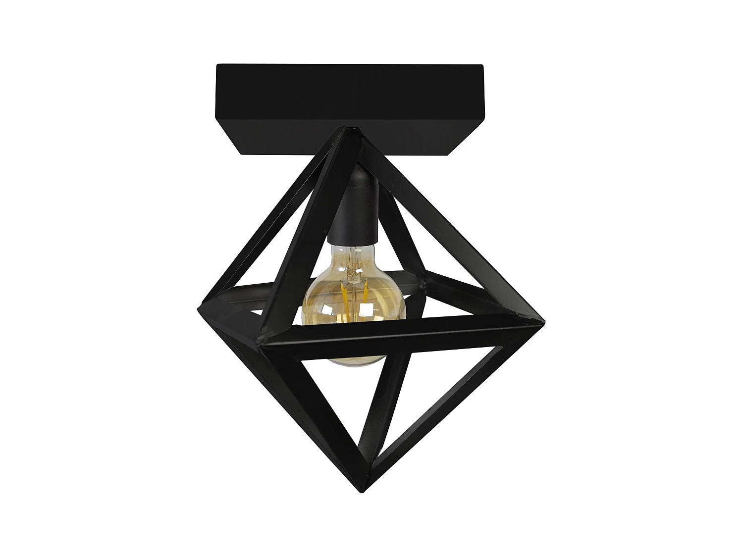 Plafón TOSEL ,metal,Negro ,A32xD30xP30cm