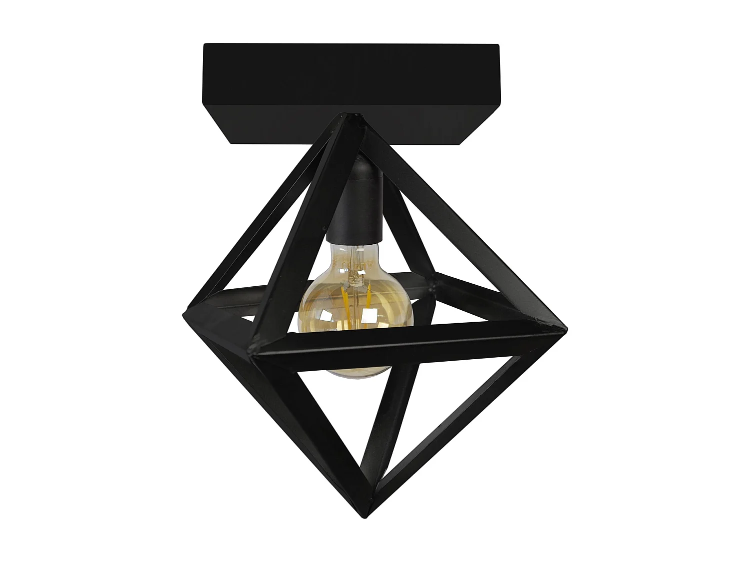 Plafonnier TOSEL ,métal,Noir ,H32xD30xP30cm