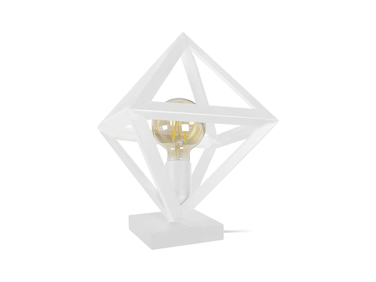 Lampe a Poser TOSEL ,métal,Blanc  ,H30xD20xP20cm