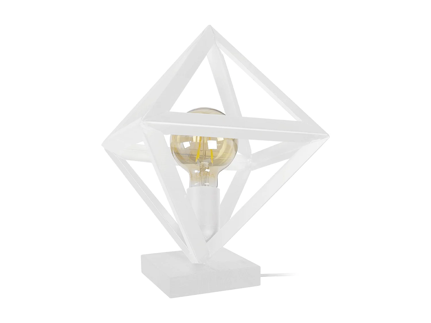 Lámpara de Mesa  TOSEL ,metal,Blanco ,A30xD20xP20cm