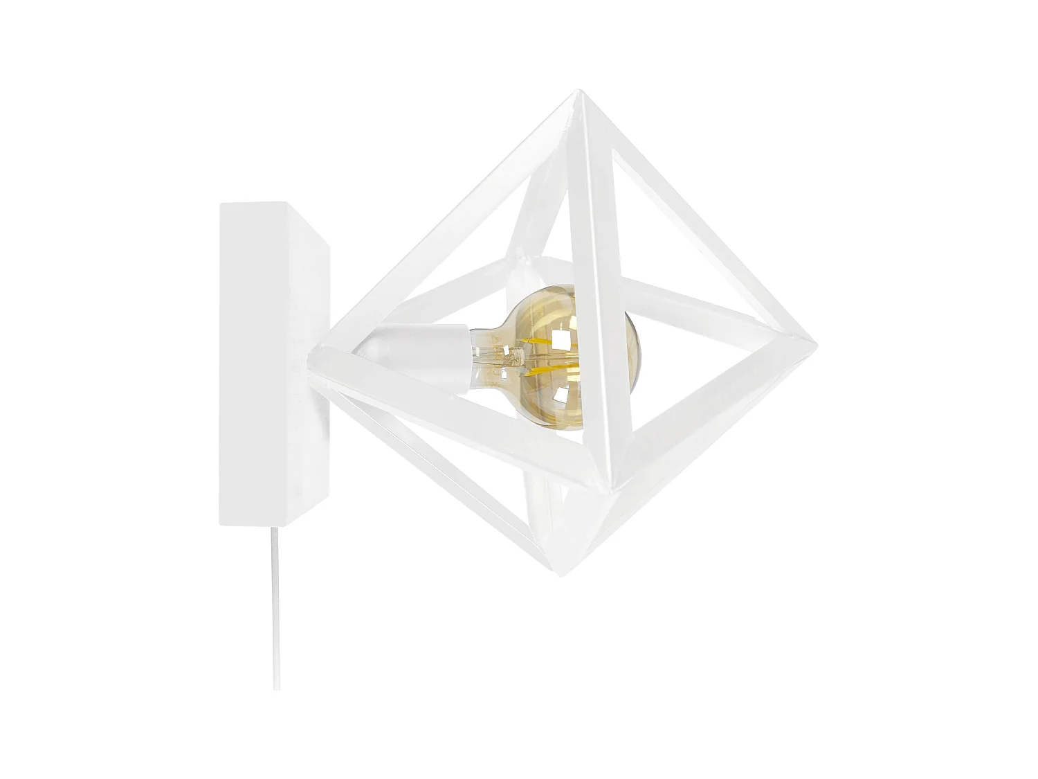 Aplique TOSEL OCTAÈDRE B metal geométrico branco D24 x  H80  cm