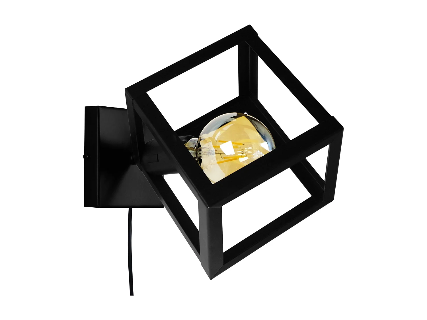 Aplique TOSEL ,metal,Negro ,A30xD27xP27cm