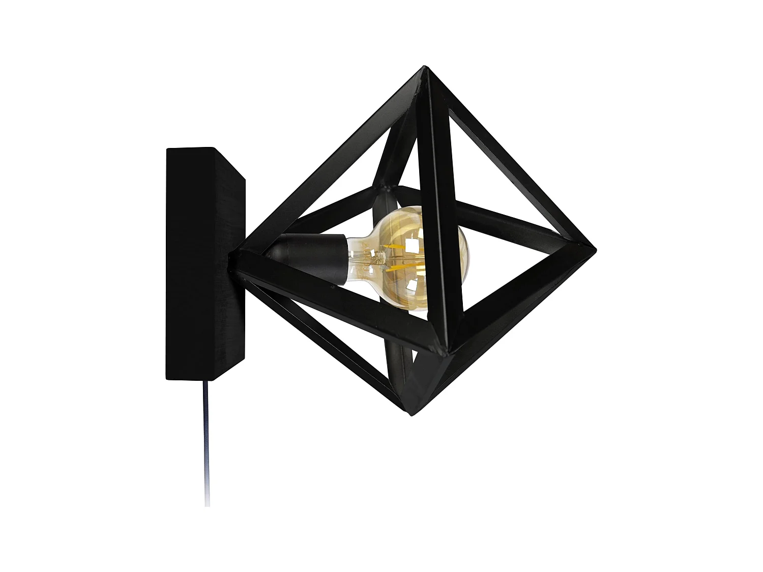 Aplique TOSEL ,metal,Negro ,A80xD24xP24cm