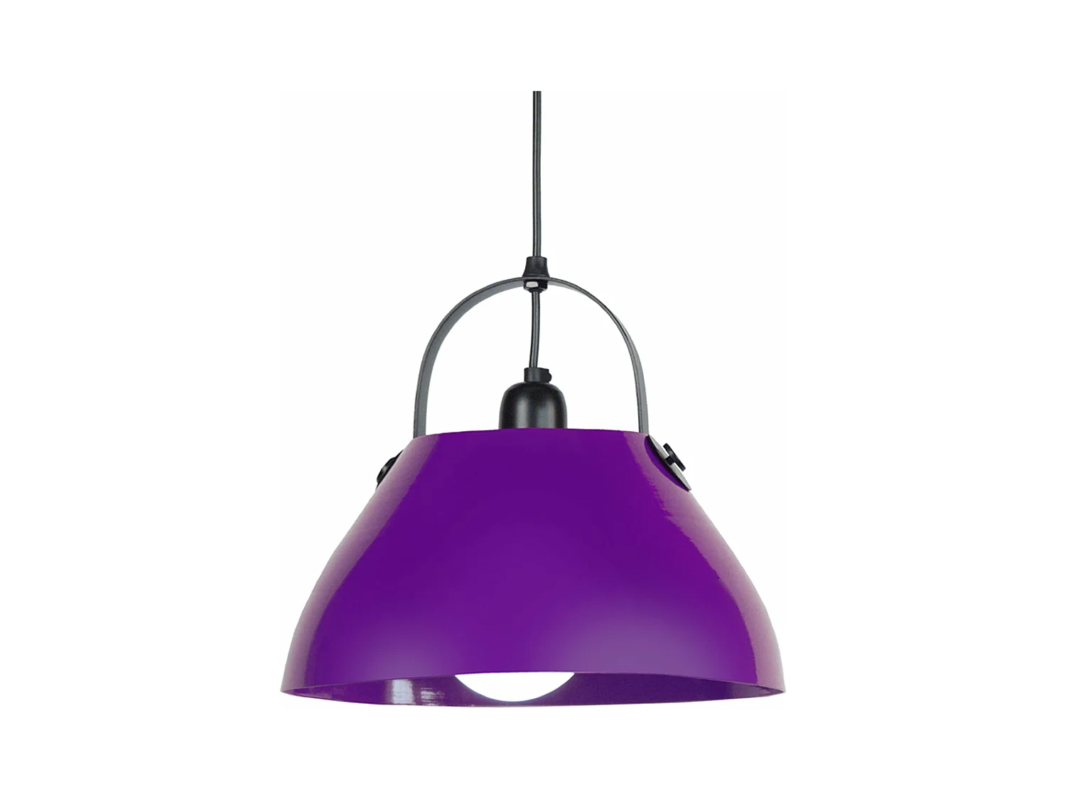 Suspension dôme métal  violet 86 cm.