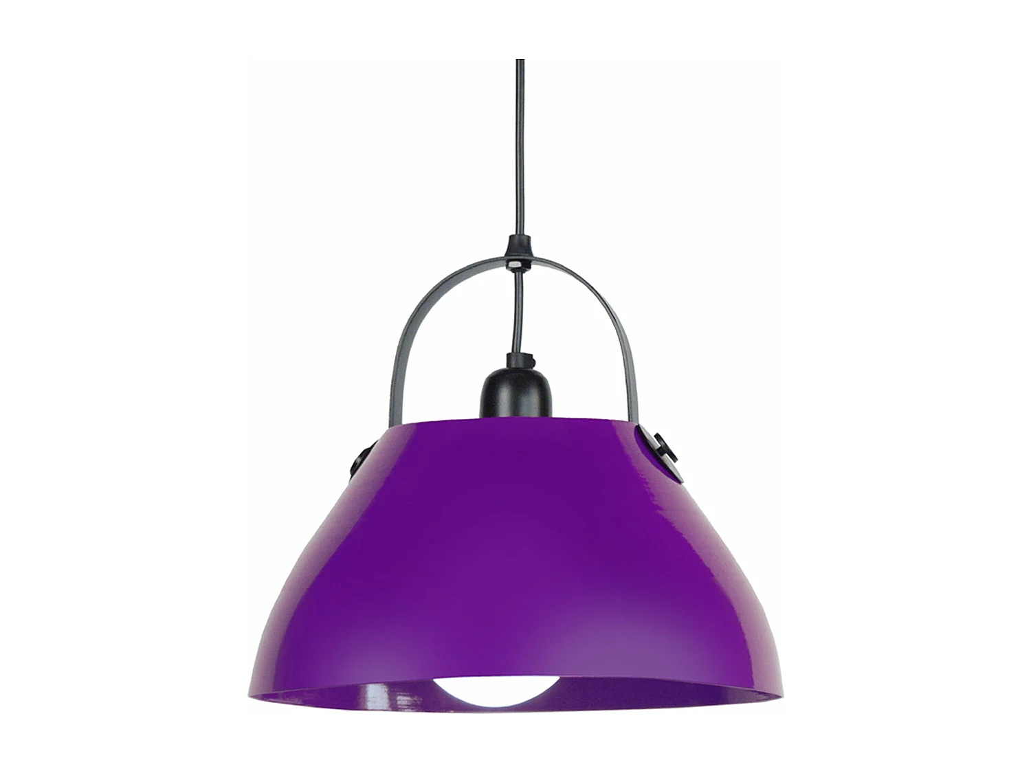 Suspension dôme métal  violet 86 cm.
