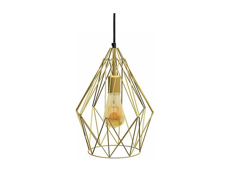 Suspension TOSEL ,métal,Doré ,H90xD35xP30cm