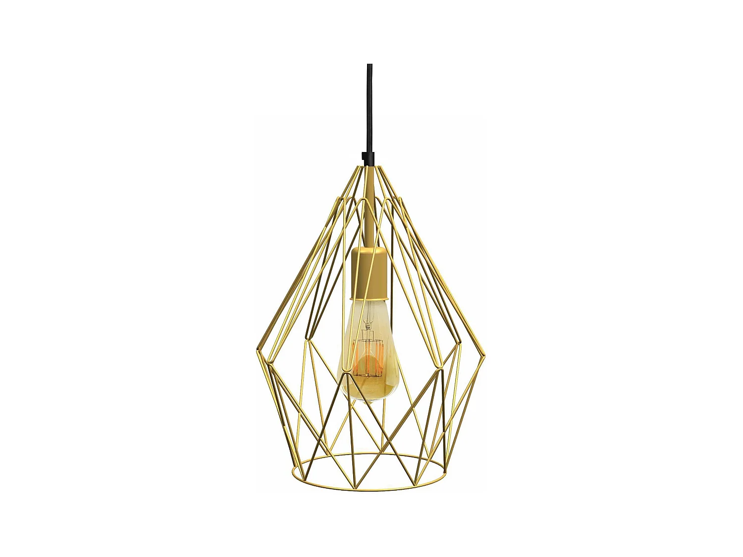 Suspensión  TOSEL ,metal,Dorado ,A90xD35xP30cm