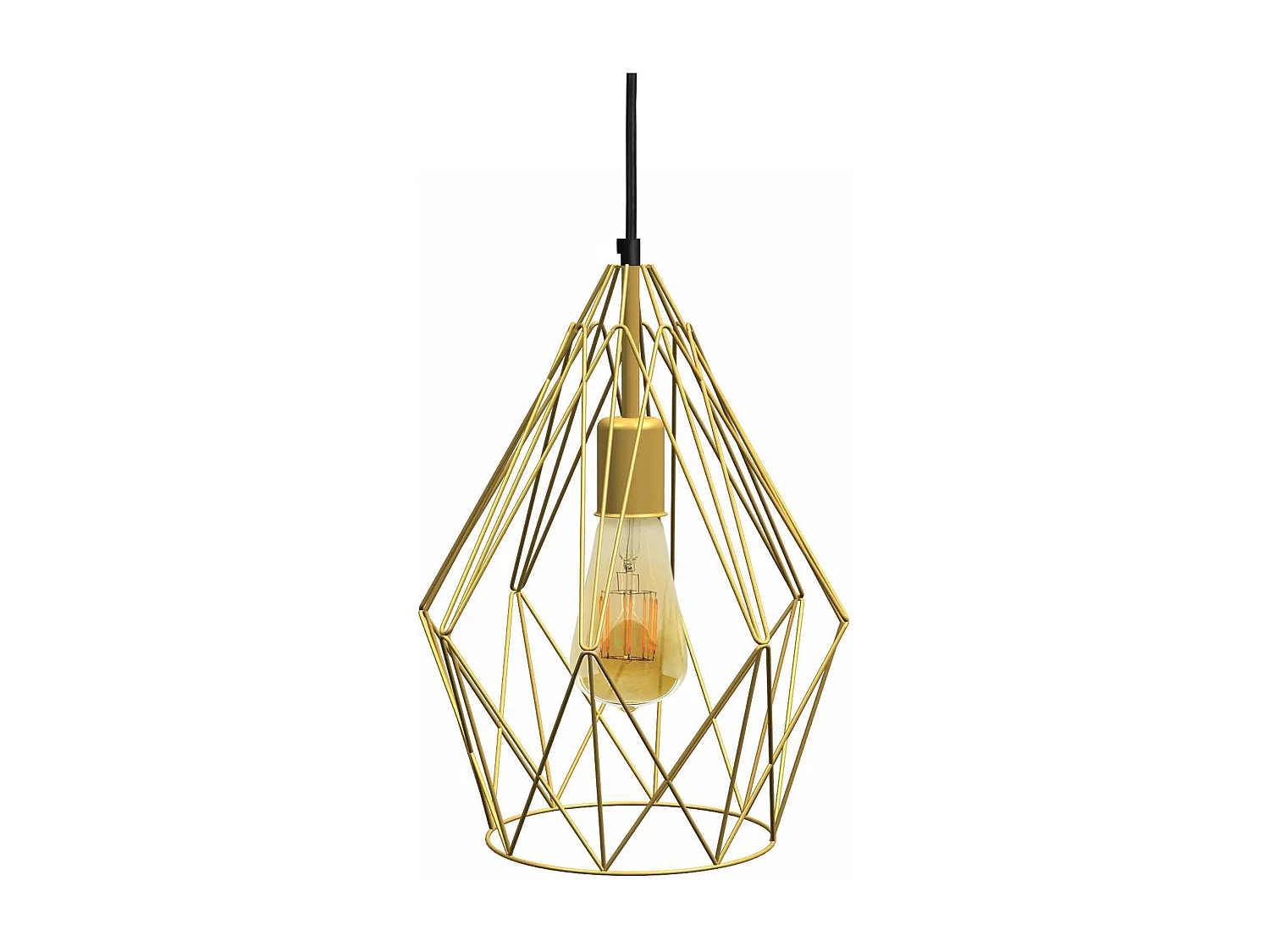 Suspension TOSEL ,métal,Doré ,H90xD35xP30cm