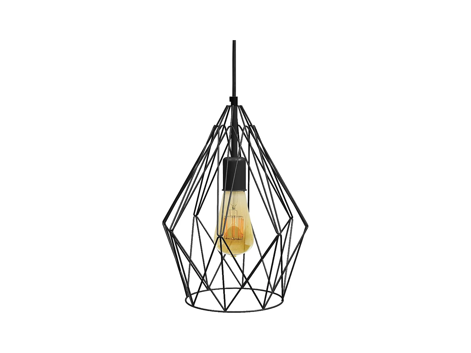 Suspensión  TOSEL ,metal,Negro ,A90xD35xP30cm