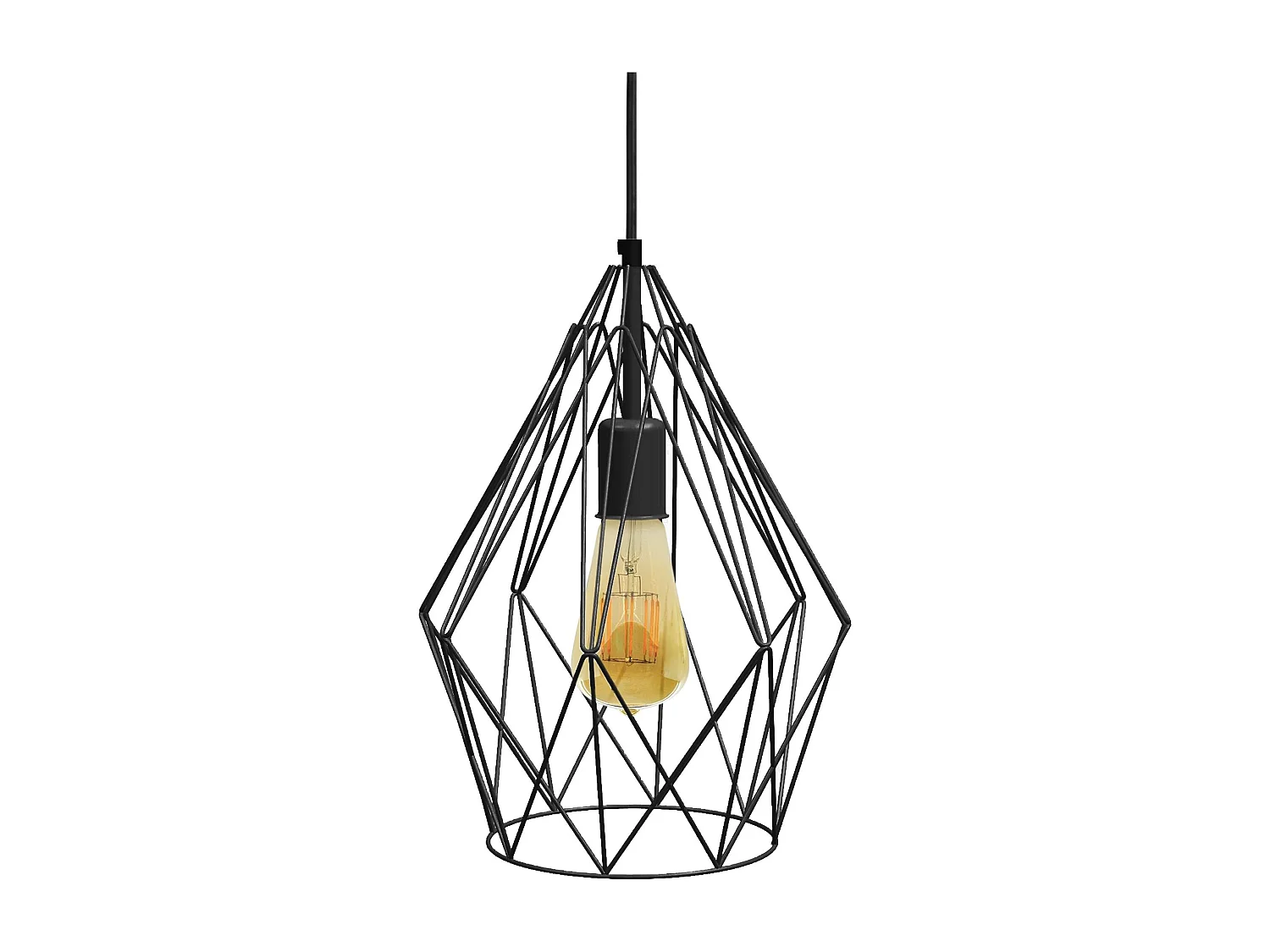 Suspension TOSEL ,métal,Noir ,H90xD35xP30cm