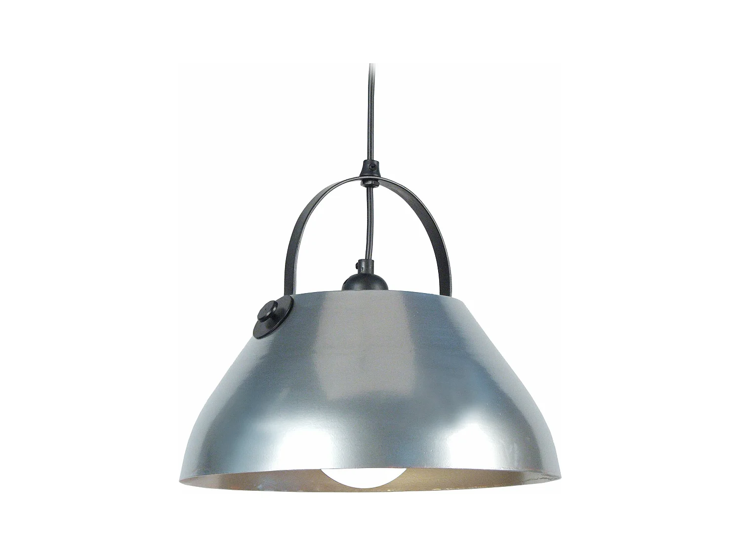 Suspension dôme métal  aluminium 86 cm.