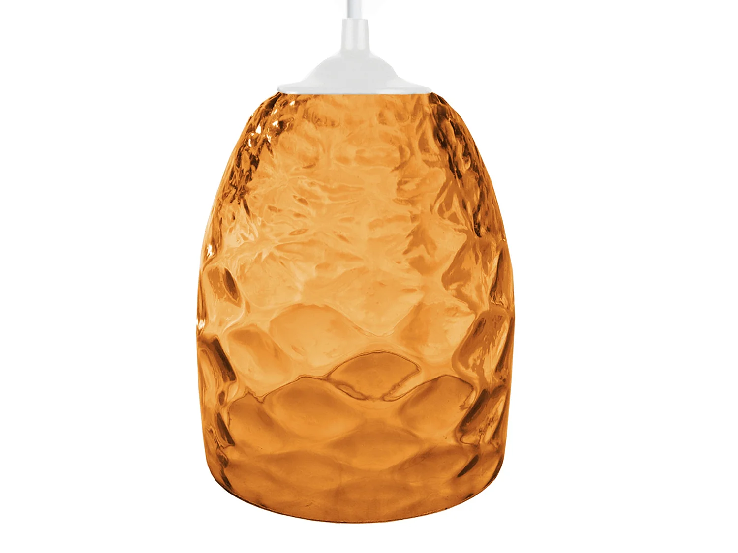 Lampadario a sospensione  metallo ,vetro oval  ATELLIER ambra  D'16cm