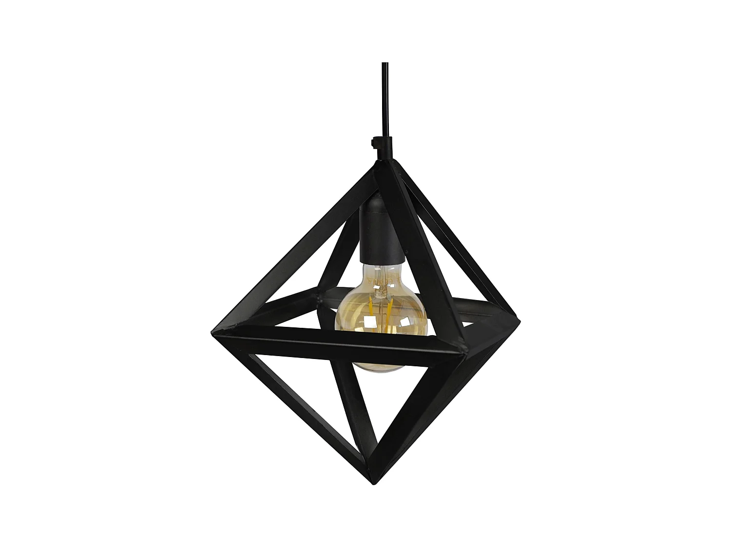 Suspensión  TOSEL , metal.,Negro ,A90xD 30x P 30cm