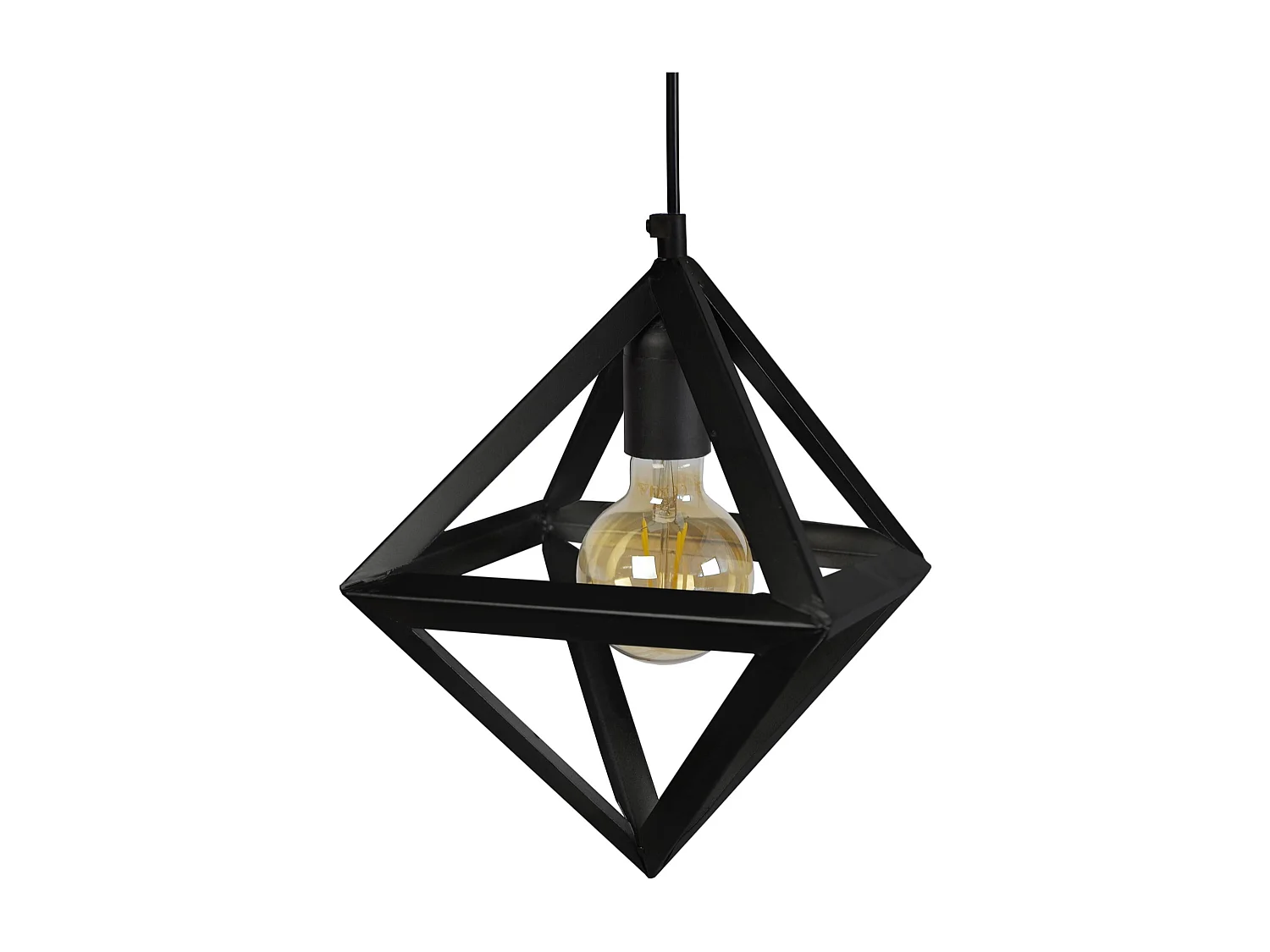 Suspensão TOSEL  OCTAÈDRE B metal geométrico cinza D21 x  H86  cm