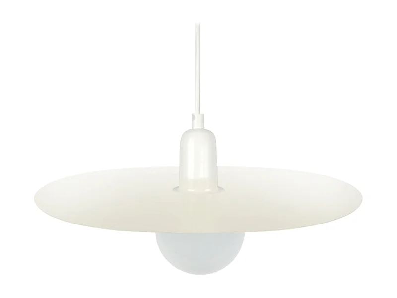 Suspension disque métal blanc 70 cm.