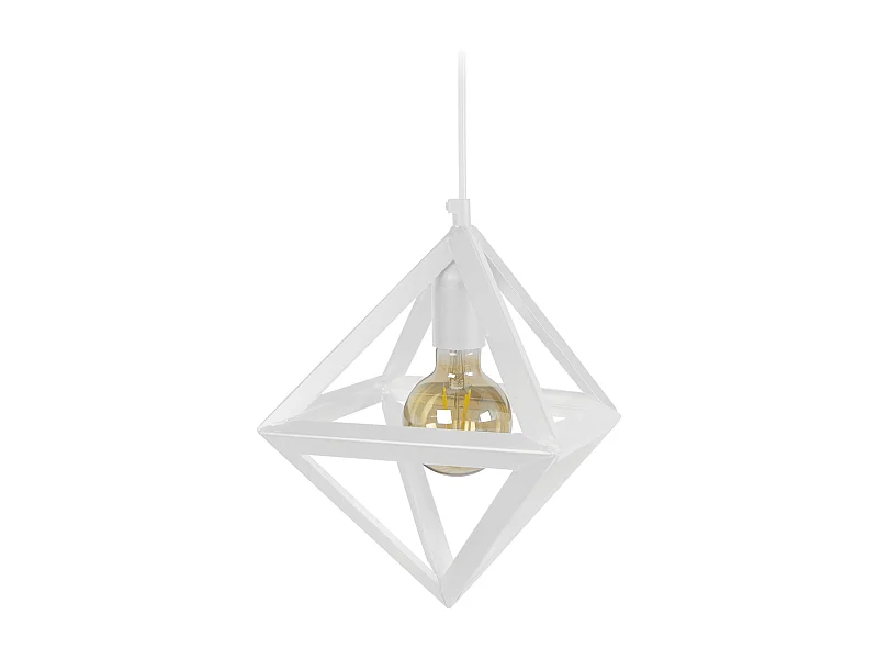 Suspensión  TOSEL ,metal,Blanco ,A 90xD 30x P 30cm