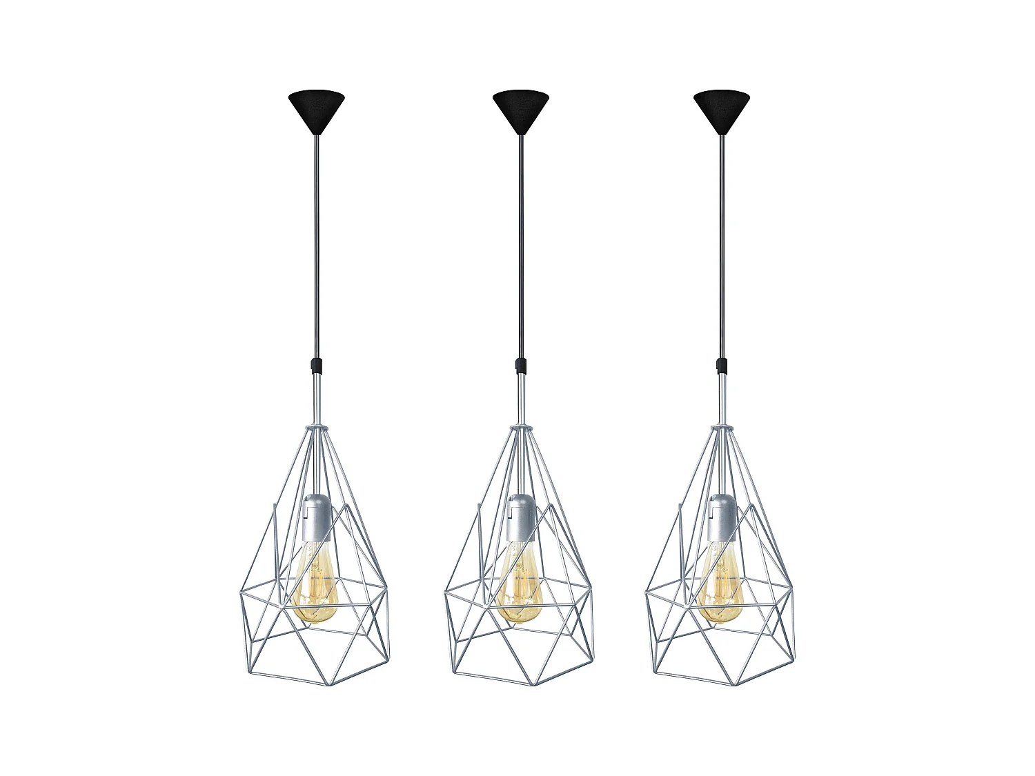 Suspensión  TOSEL ,metal ,Aluminio ,A96xD20xP20cm