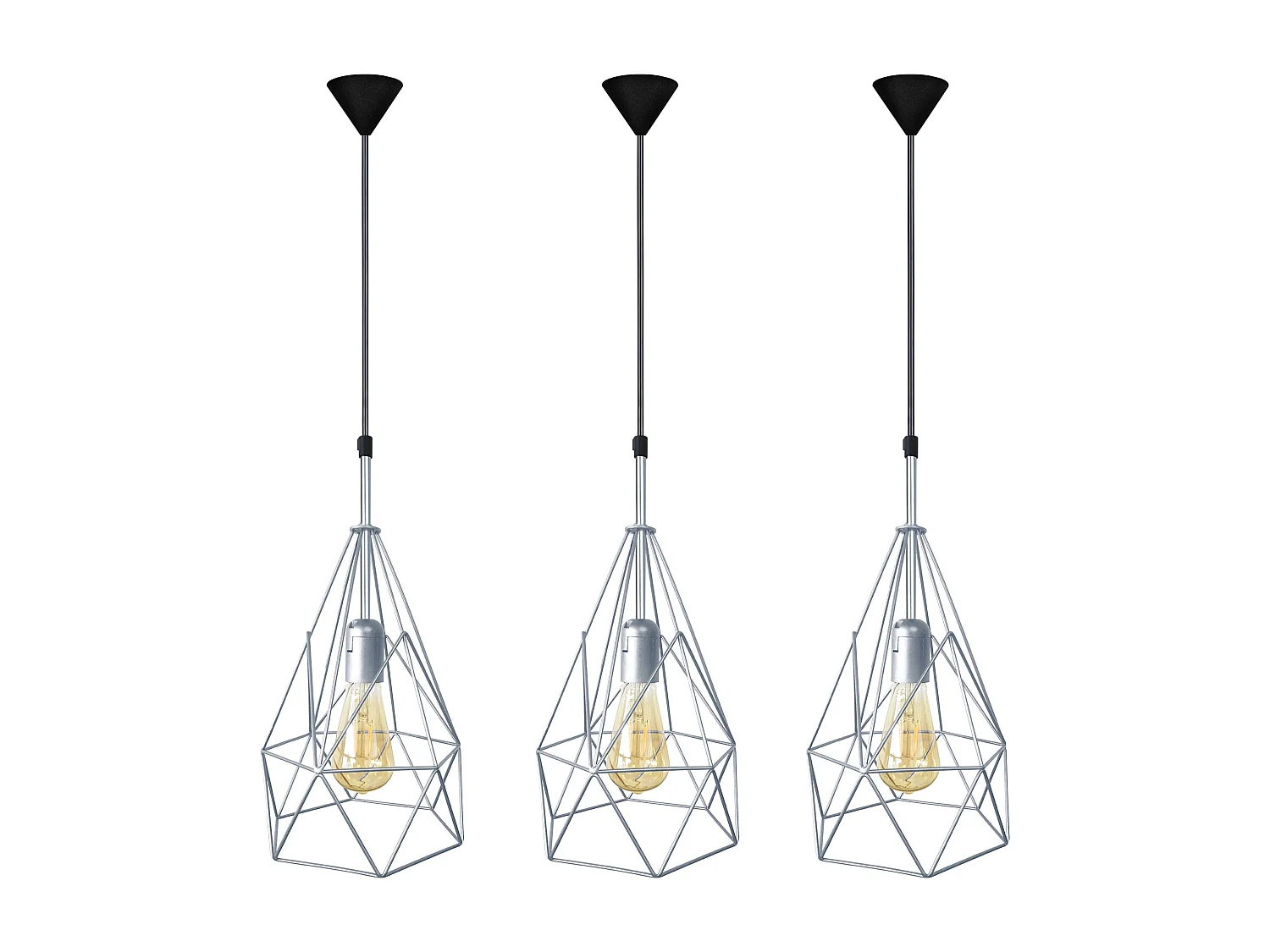 Suspension TOSEL ,métal,Aluminium,H96xD20xP20cm