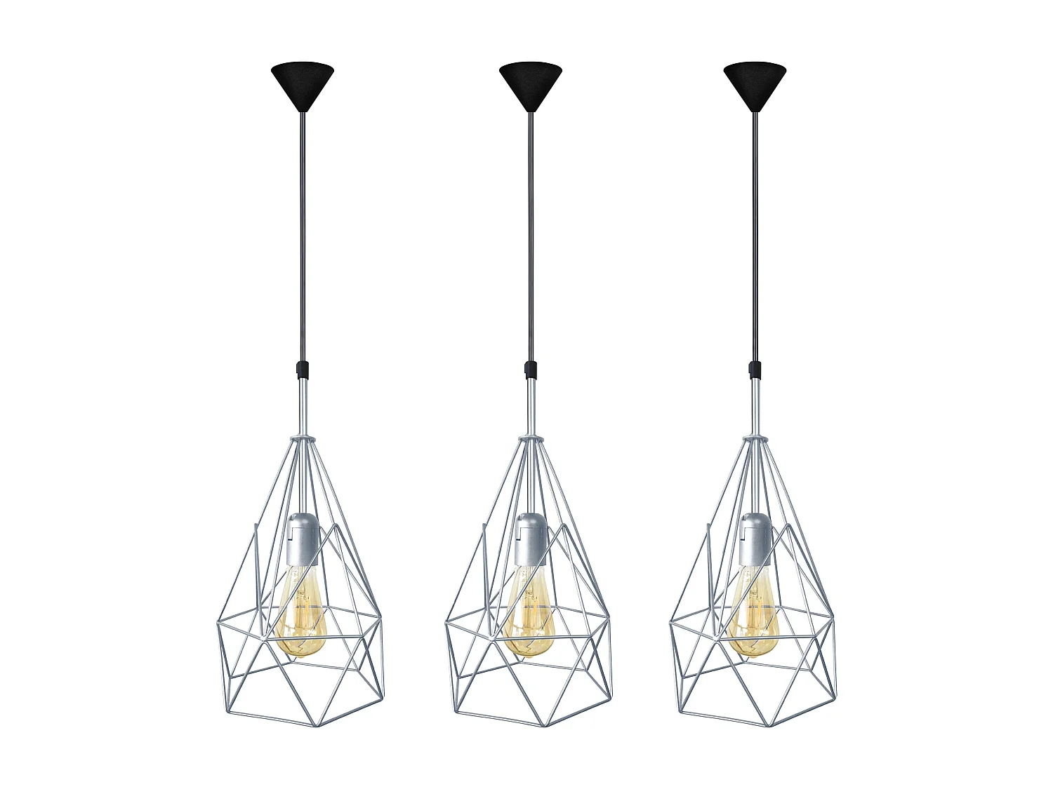 Suspension TOSEL ,métal,Aluminium,H96xD20xP20cm