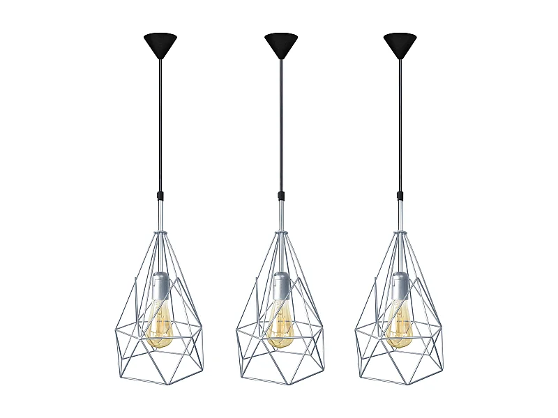 Suspension TOSEL ,métal,Aluminium,H96xD20xP20cm