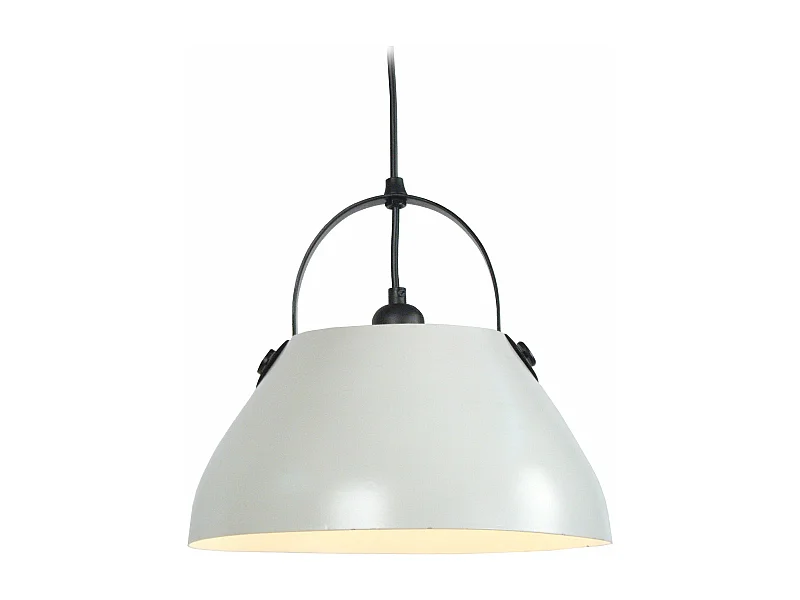 Suspension dôme métal  blanc 86 cm.