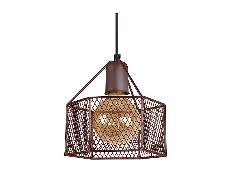 Suspension TOSEL ,métal,Marron,H77xD20xP20cm