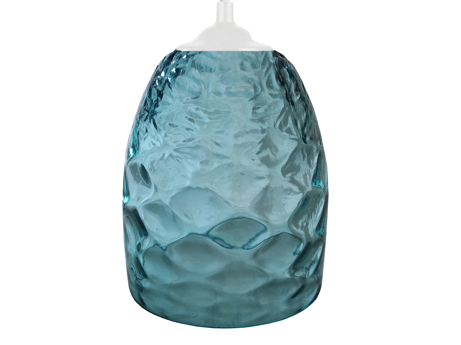 Lampadario a sospensione  metallo ,vetro oval  ATELLIER  blu D'17cm