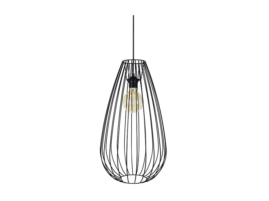 Suspension TOSEL ,métal,Noir ,H112xD 29,5xP29,5cm