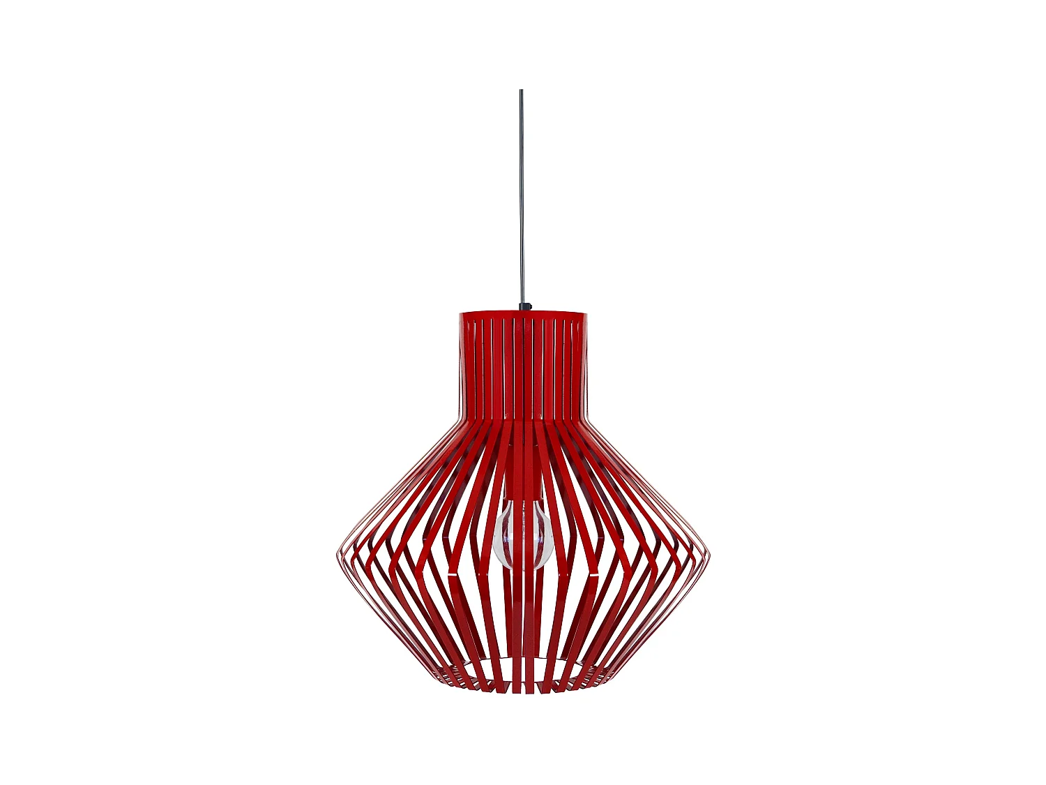 Suspension TOSEL ,métal,Rouge ,H90x D36xP36cm