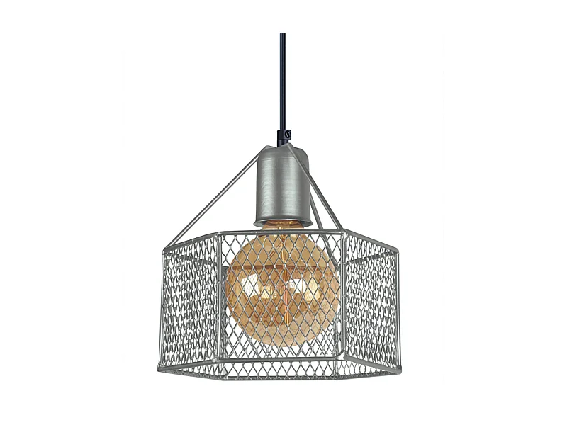 Suspensión  TOSEL ,metal,Aluminio ,A77xD20xP20cm