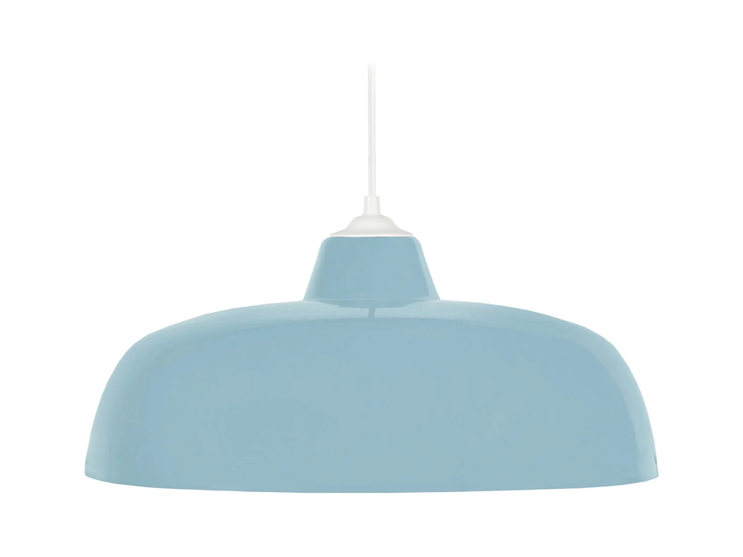 Suspensão TOSEL  TROG B metal cúpula azul acinzentado D32 x  H75  cm