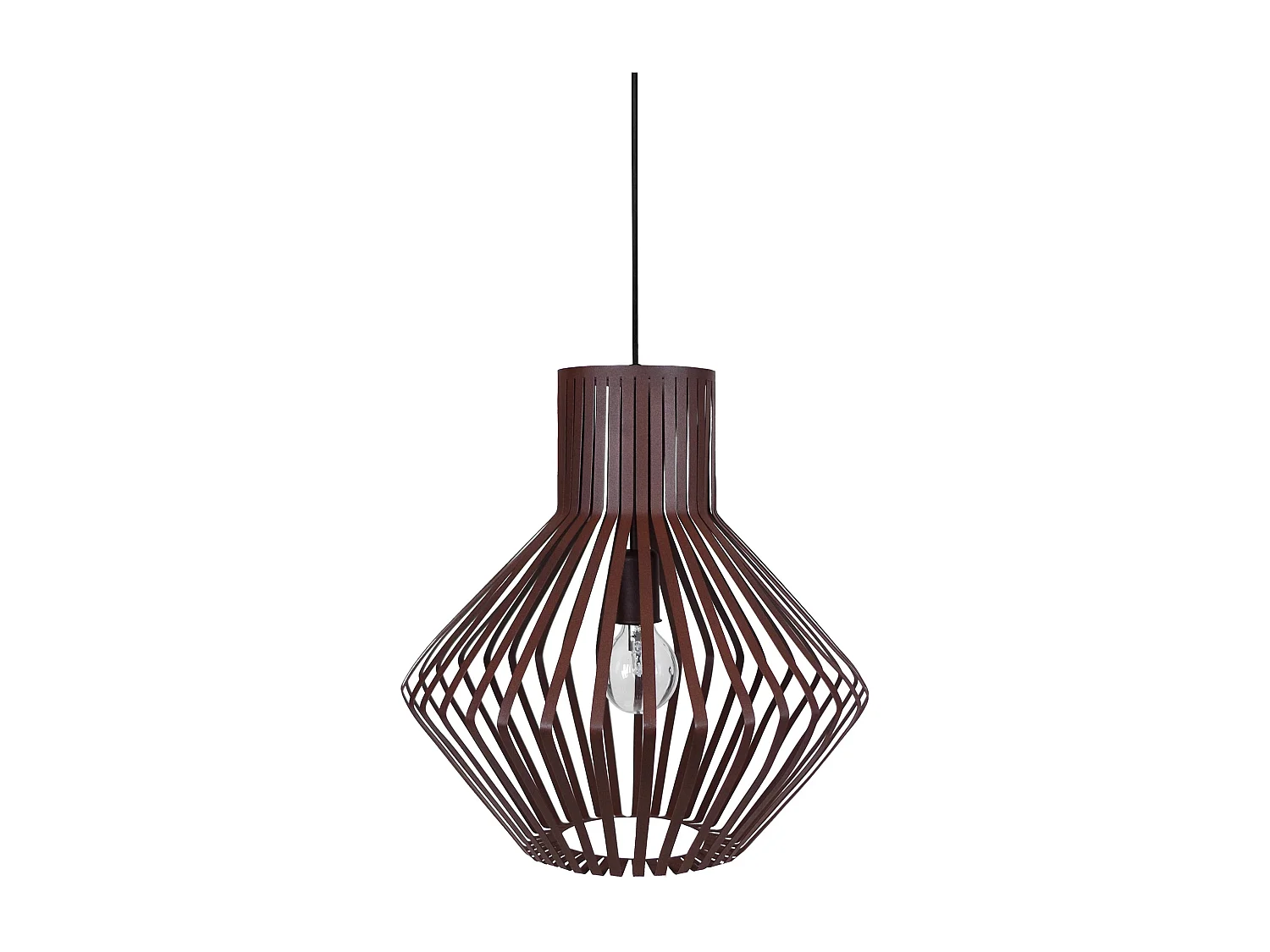 Suspension TOSEL ,métal,Marron, H 90xD36x P 36cm