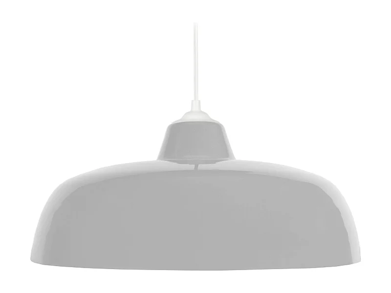 Suspensão TOSEL  TROG B metal cúpula branco D32 x  H75  cm